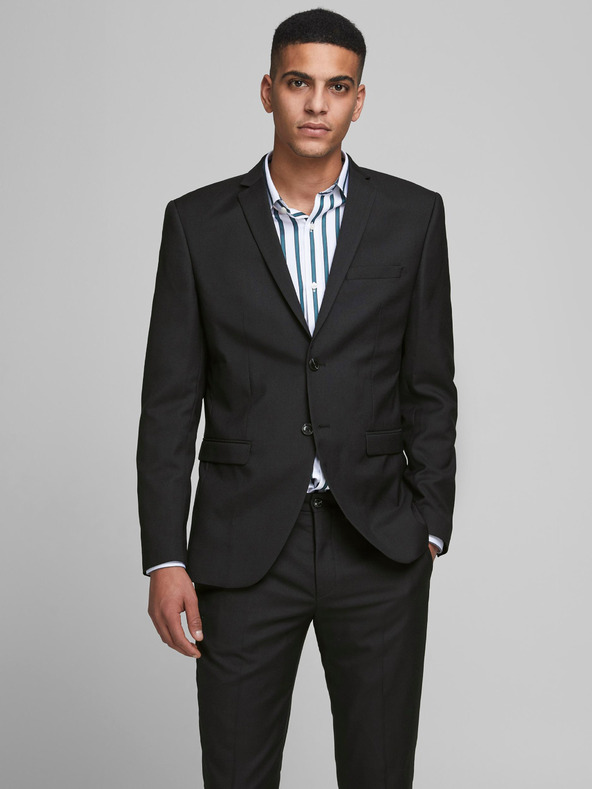 Jack & Jones Blazer negru pentru bărbați Jack & Jones Solaris din amestec de lână