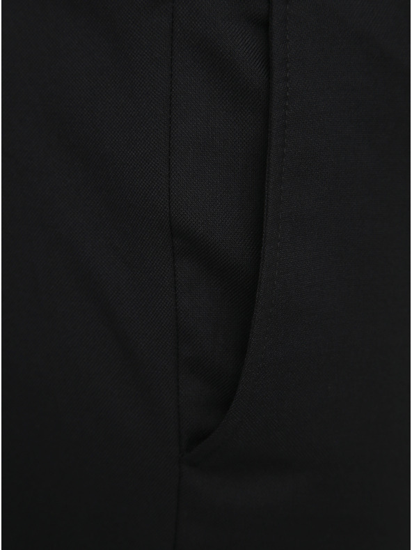 Jack & Jones Pantaloni de costum negri din amestec de lână cu croială subțire Jack & Jones Solaris