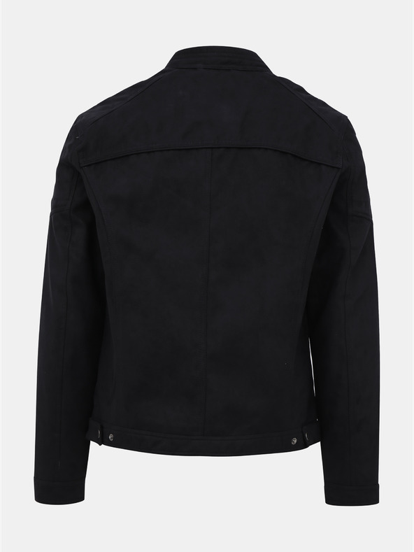 Jack & Jones Jachetă neagră Jack & Jones Rocky din piele întoarsă