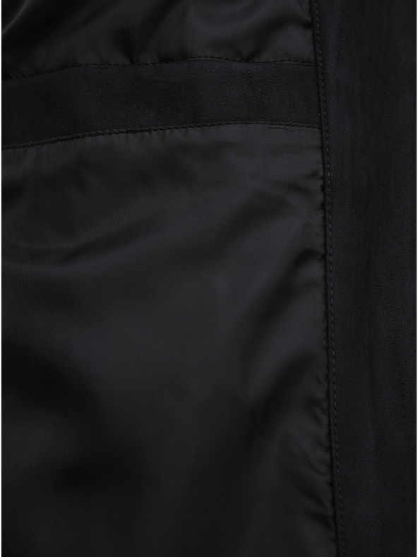 Jack & Jones Jachetă neagră Jack & Jones Rocky din piele întoarsă