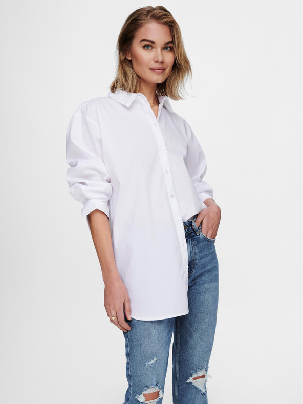 Jacqueline de Yong JDY Mio White Loose Shirt