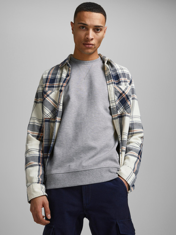 Jack & Jones Hanorac basic gri deschis pentru bărbați Jack & Jones