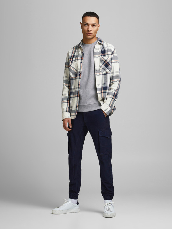 Jack & Jones Hanorac basic gri deschis pentru bărbați Jack & Jones