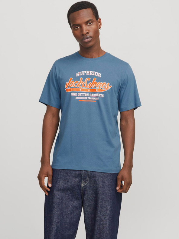 Jack & Jones Cămașă cu logo Jack & Jones albastru pentru bărbați