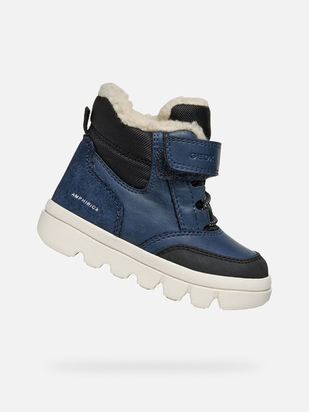 Geox Pantofi de iarnă albaștri pentru băieți Geox Willaboo B Ab