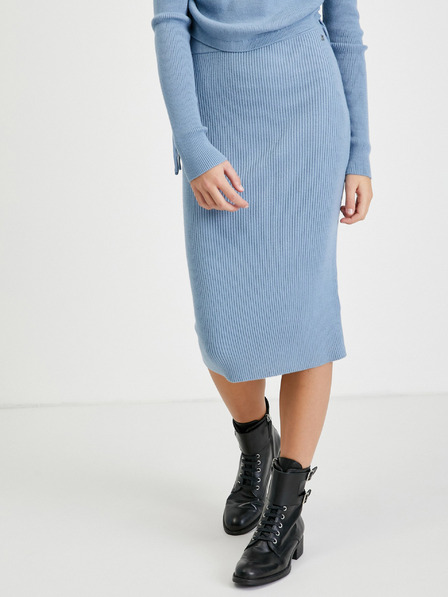 Guess Fustă pulover fără mâneci de culoare albastru deschis Guess Calire