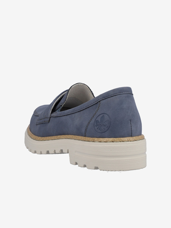 Rieker Mocasini din piele întoarsă pentru femei, albastru închis Rieker