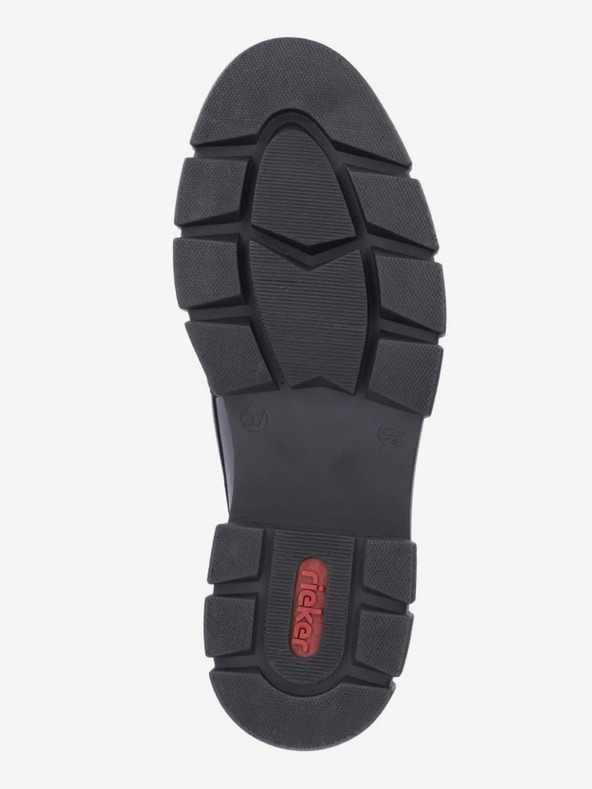 Rieker Mocasini din piele pentru femei, negri Rieker