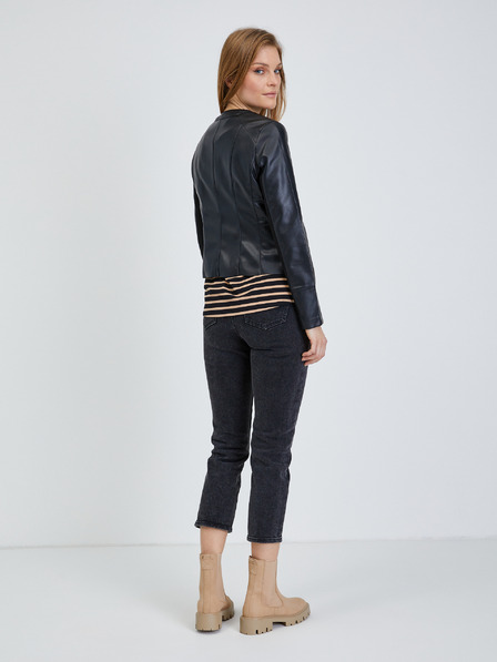 Orsay Geacă de piele neagră pentru femei ORSAY