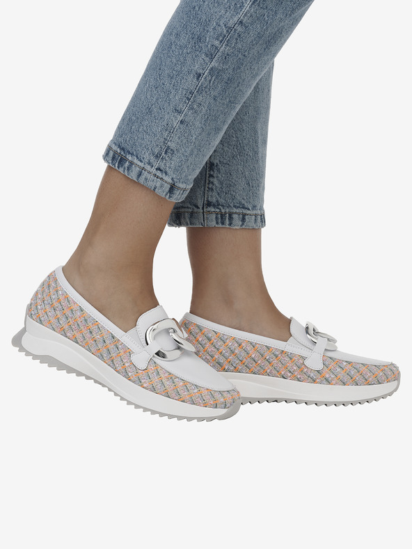 Rieker Mocasini albi pentru femei Rieker