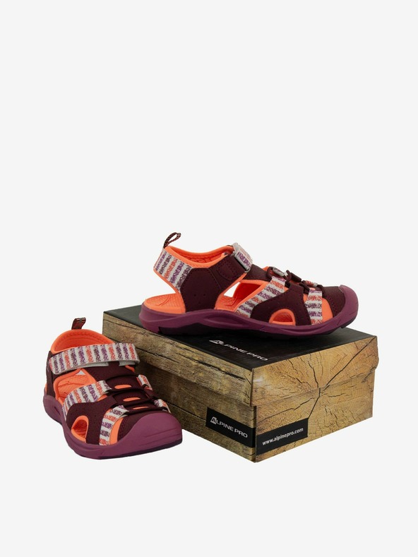 ALPINE PRO Sandale portocalii și vin pentru copii ALPINE PRO WHITE