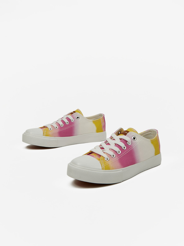 ALPINE PRO Adidași cu model galben și roz pentru femei ALPINE PRO Valera