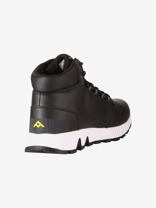 NAX Botine de iarnă din piele pentru bărbați, negre NAX Jekt