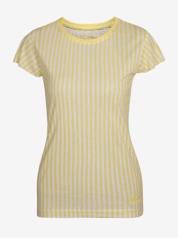 NAX Tricou galben cu dungi pentru femei NAX HUDERA