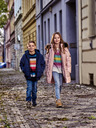 NAX Pulover cu dungi pentru copii nax NAX NORDO bej