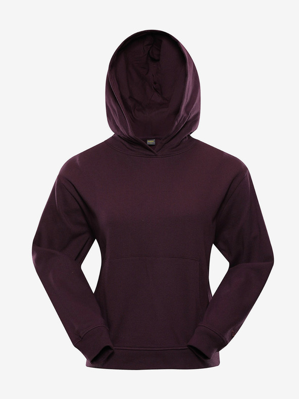 NAX Hanorac basic pentru femei de culoare burgundy NAX Geoca