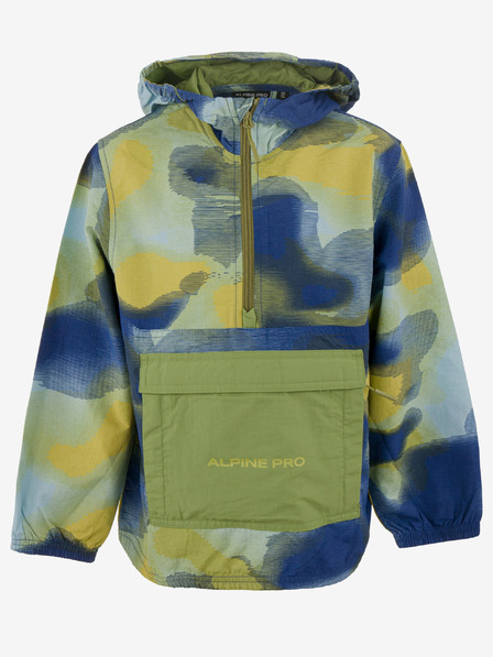 ALPINE PRO Geacă impermeabilă pentru copii, albastru-verde ALPINE PRO GOZERO