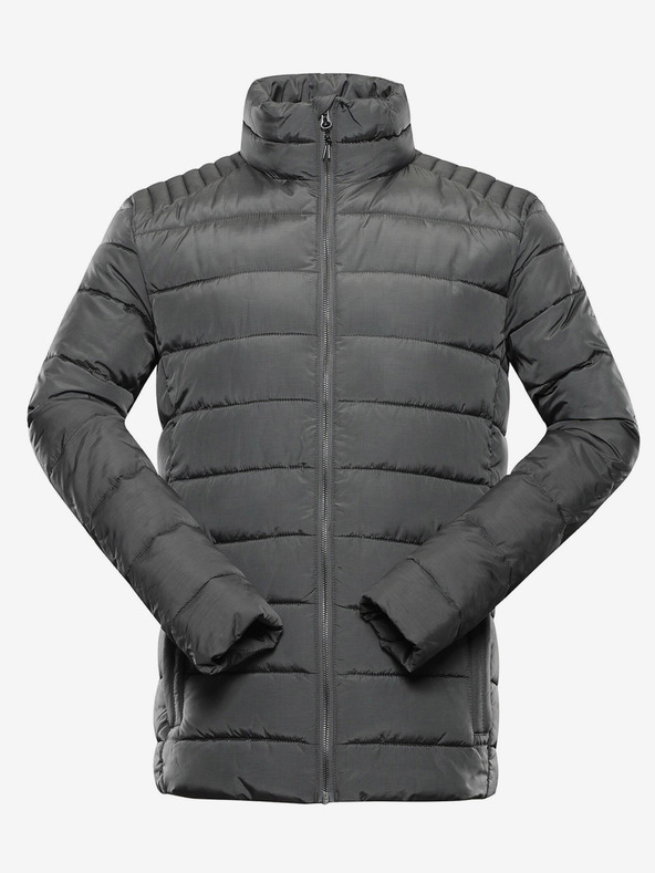 ALPINE PRO Jachetă matlasată de iarnă gri pentru bărbați ALPINE PRO GARAT