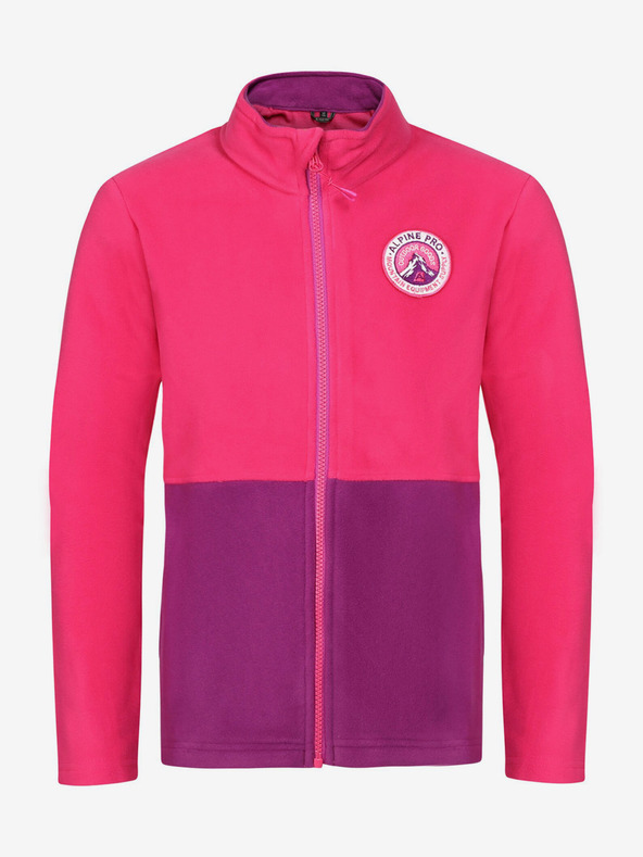 ALPINE PRO Hanorac fleece violet și roz pentru copii ALPINE PRO SIUSO