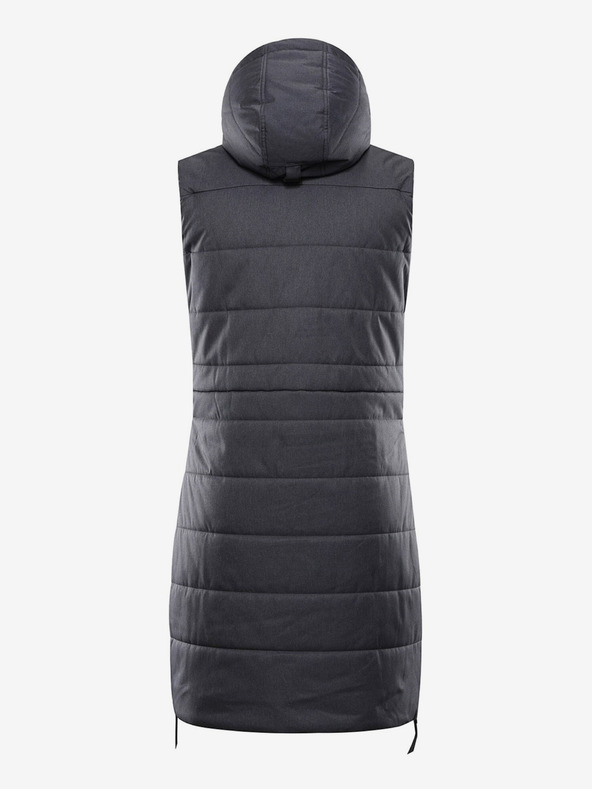 ALPINE PRO Vesta de iarnă matlasată pentru femei, gri închis, cu membrană ALPINE PRO HARDA