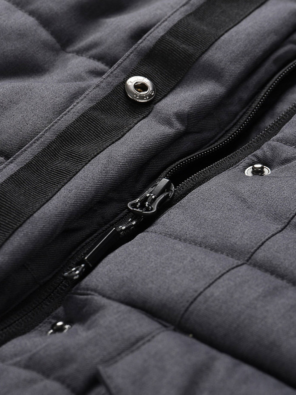 ALPINE PRO Vesta de iarnă matlasată pentru femei, gri închis, cu membrană ALPINE PRO HARDA