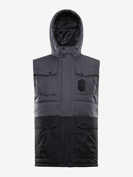 ALPINE PRO Parka de iarnă gri închis pentru bărbați, cu membrană ALPINE PRO HARD