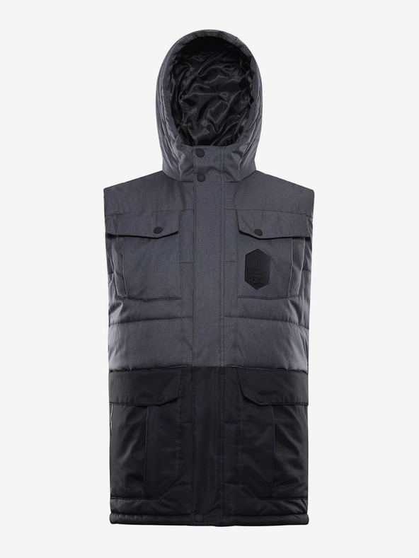 ALPINE PRO Parka de iarnă gri închis pentru bărbați, cu membrană ALPINE PRO HARD