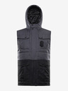 ALPINE PRO Parka de iarnă gri închis pentru bărbați, cu membrană ALPINE PRO HARD