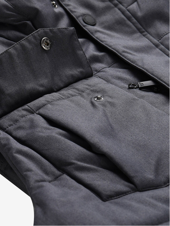 ALPINE PRO Parka de iarnă gri închis pentru bărbați, cu membrană ALPINE PRO HARD