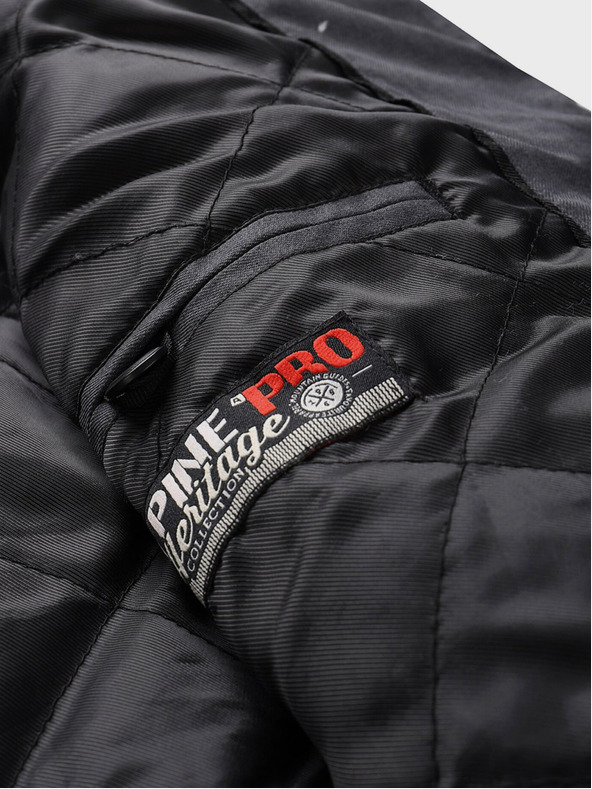 ALPINE PRO Parka de iarnă gri închis pentru bărbați, cu membrană ALPINE PRO HARD