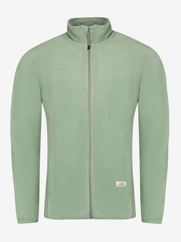 ALPINE PRO Hanorac fleece verde deschis pentru bărbați ALPINE PRO SIUS