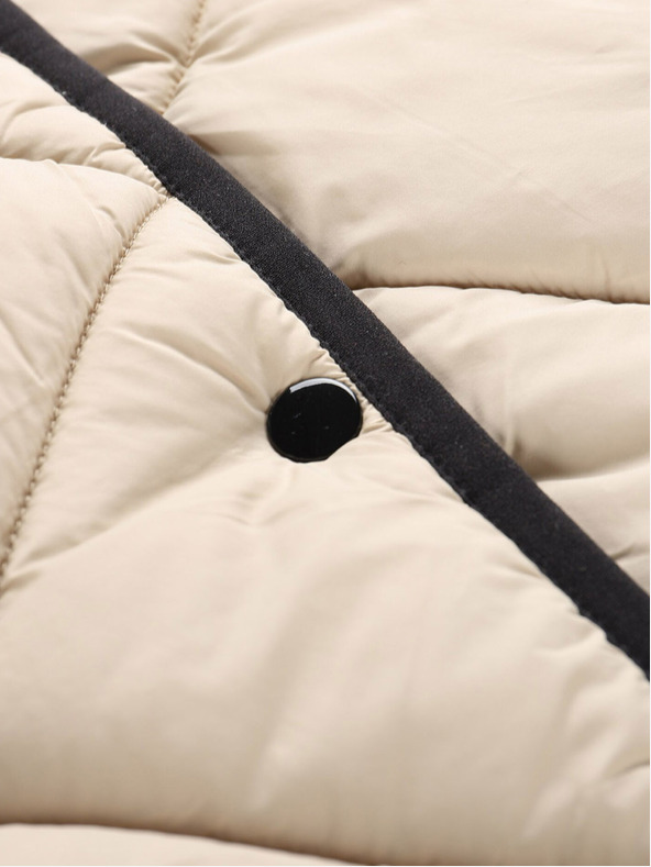 NAX Vestă matlasată de iarnă pentru femei, crem NAX ELEDA