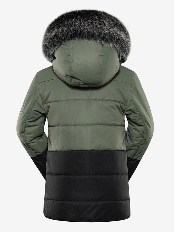 ALPINE PRO Geacă de iarnă pentru copii neagră și verde ALPINE PRO EGYPO