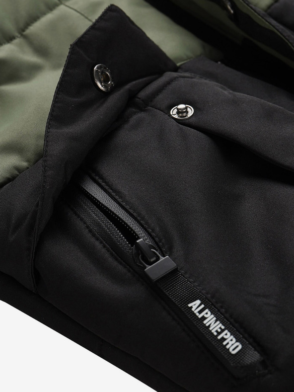 ALPINE PRO Geacă de iarnă pentru copii neagră și verde ALPINE PRO EGYPO