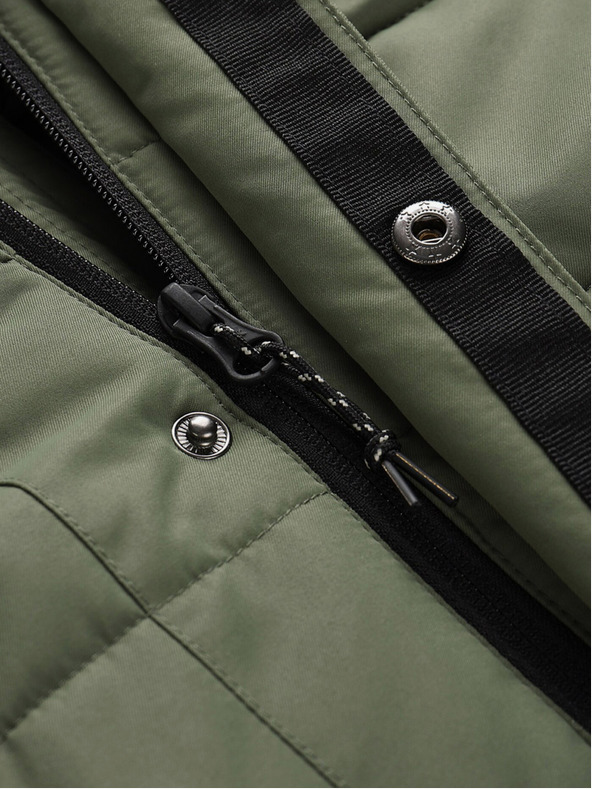 ALPINE PRO Geacă de iarnă pentru copii neagră și verde ALPINE PRO EGYPO