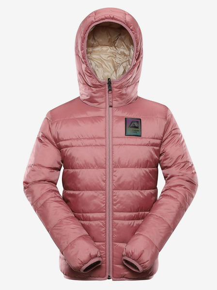 ALPINE PRO Jachetă de iarnă reversibilă pentru copii bej și roz ALPINE PRO EROMO