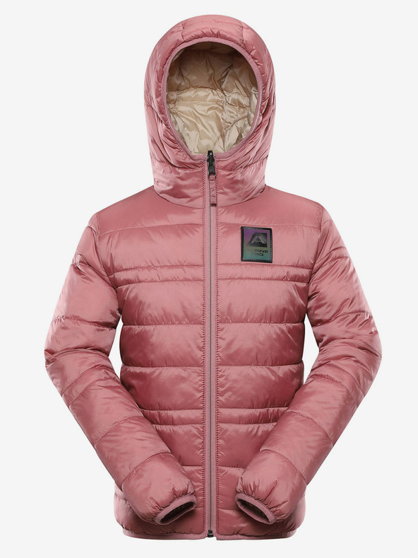 ALPINE PRO Jachetă de iarnă reversibilă pentru copii bej și roz ALPINE PRO EROMO