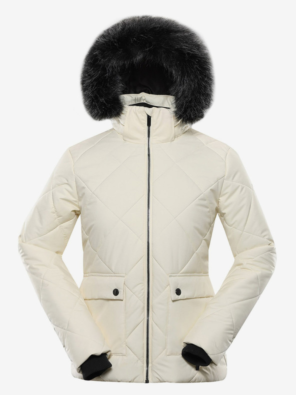 ALPINE PRO Jachetă de iarnă crem pentru femei ALPINE PRO LODERA