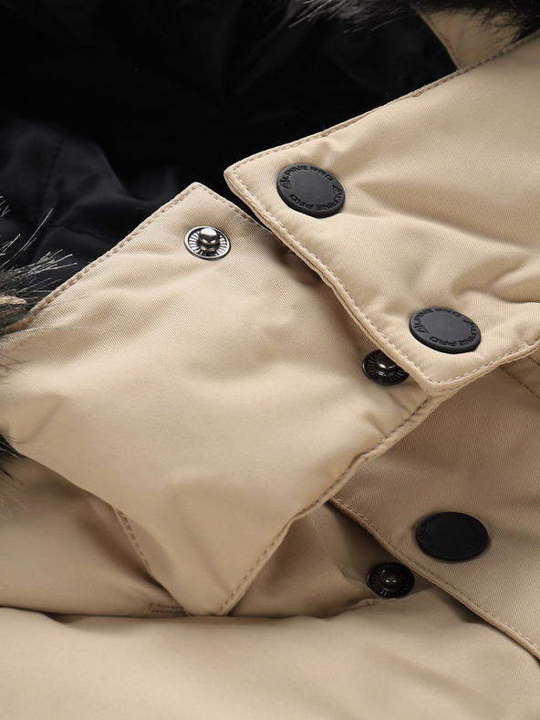 ALPINE PRO Jachetă de iarnă neagră și bej pentru bărbați ALPINE PRO EGYP