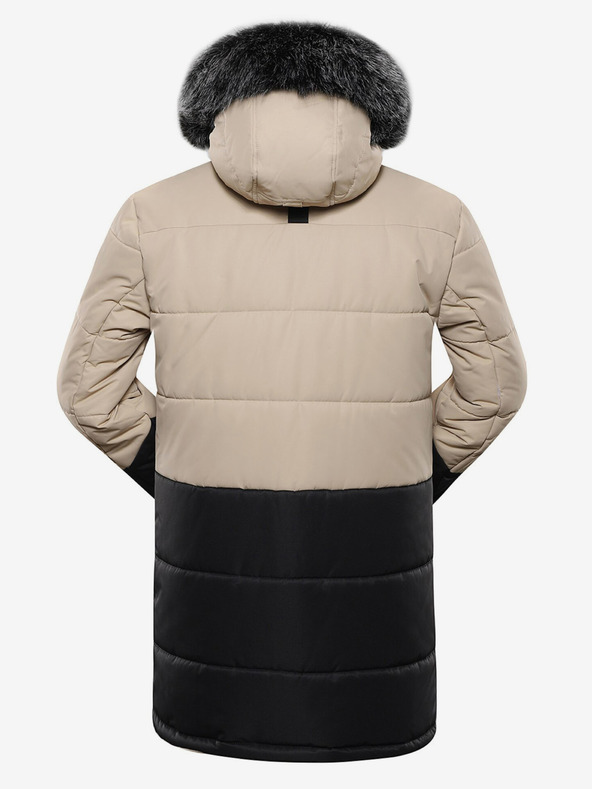 ALPINE PRO Jachetă de iarnă neagră și bej pentru bărbați ALPINE PRO EGYP