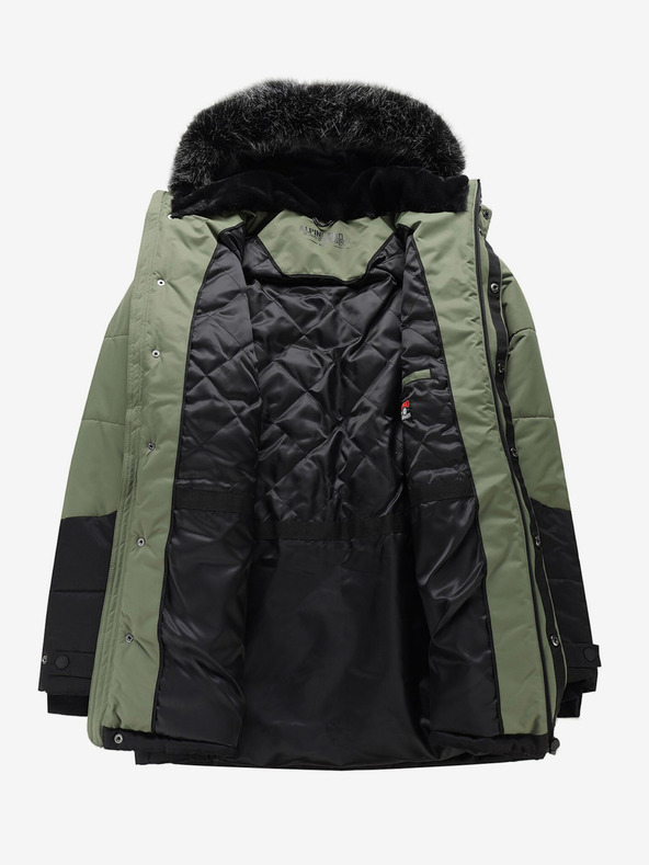 ALPINE PRO Jachetă de iarnă neagră și verde pentru bărbați ALPINE PRO EGYP