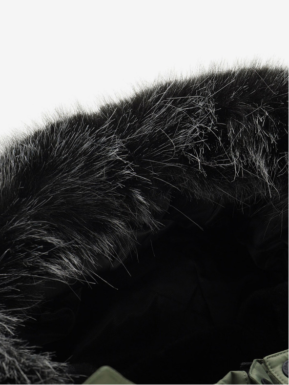 ALPINE PRO Jachetă de iarnă neagră și verde pentru bărbați ALPINE PRO EGYP