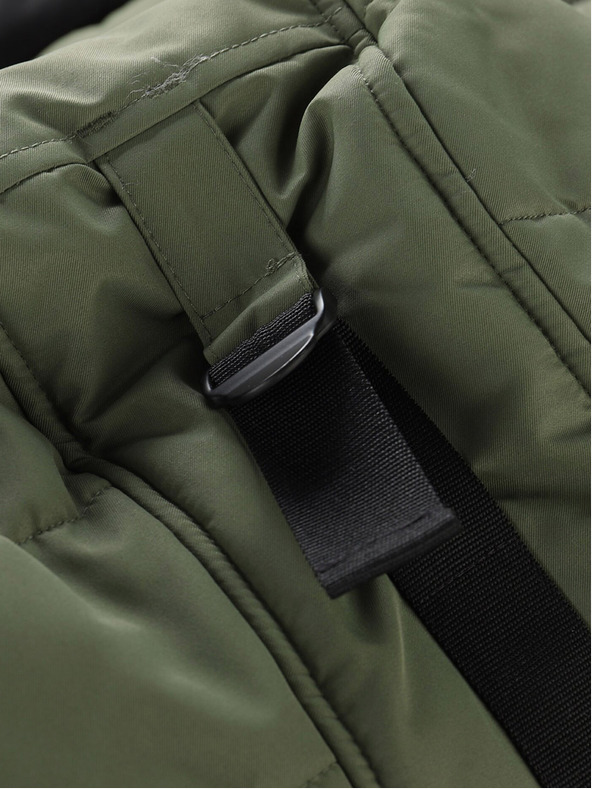 ALPINE PRO Jachetă de iarnă neagră și verde pentru bărbați ALPINE PRO EGYP