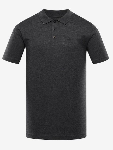 NAX Tricou polo basic gri închis pentru bărbați NAX HOFED