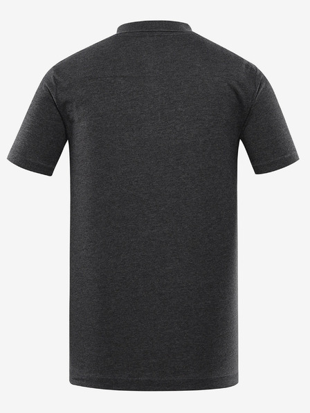 NAX Tricou polo basic gri închis pentru bărbați NAX HOFED