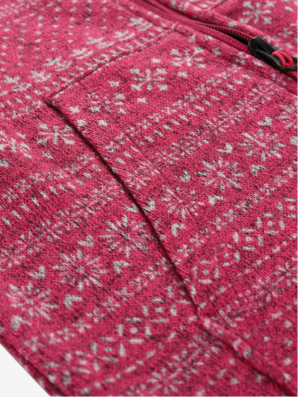 ALPINE PRO Pulover cu fermoar pentru fete ALPINE PRO ZEGO roz închis