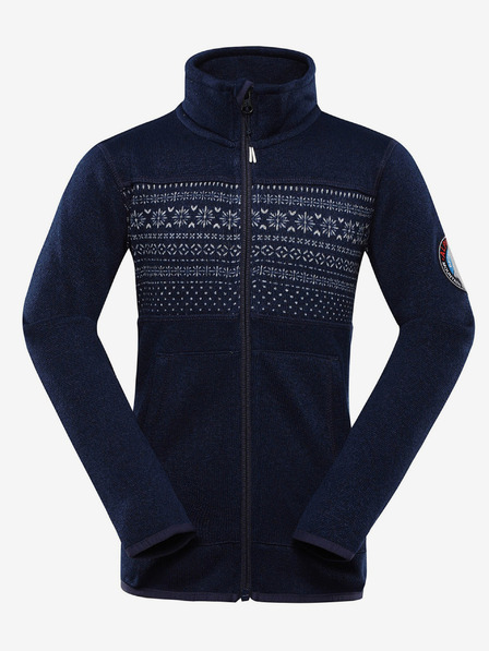 ALPINE PRO Pulover cu fermoar albastru închis pentru copii ALPINE PRO ZEGO