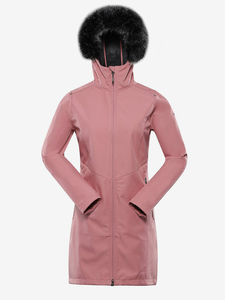 ALPINE PRO Palton softshell roz pentru femei cu glugă ALPINE PRO IBORA