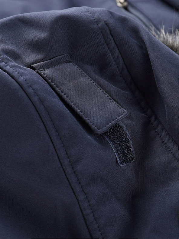 ALPINE PRO Palton softshell pentru femei albastru închis cu glugă ALPINE PRO IBORA