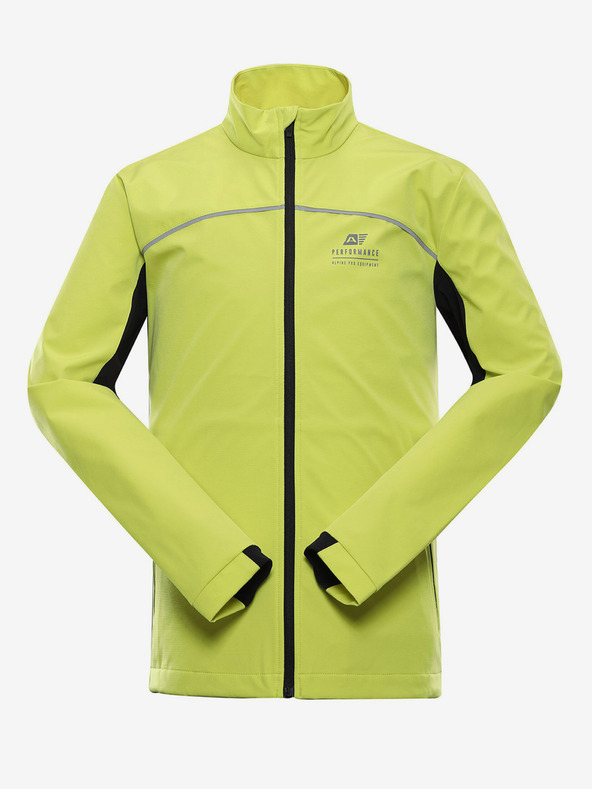 ALPINE PRO Jachetă softshell verde neon pentru bărbați ALPINE PRO Geroc